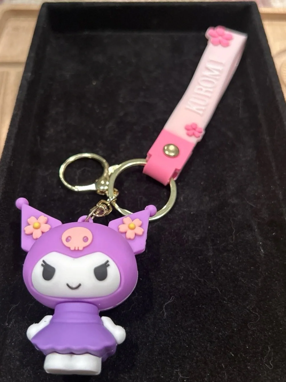 Purple Cute Character Keychain for Kids